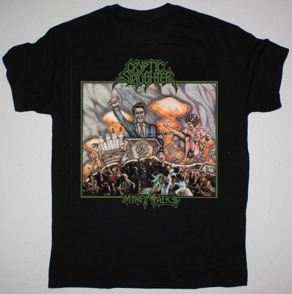 Cryptic Slaughter - Money Cotton Black All Size Unisex Tee Shirt Unisex T-Shirt XXXL