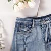 Cross-Border European & American Sexy Casual High-Waisted Plus Size Ripped Denim Shorts for Women