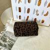 1PC Leopard Makeup Bag - Large Capacity Makeup Storage Bag With Lipstick Compartment, Fashionable Travel Essential