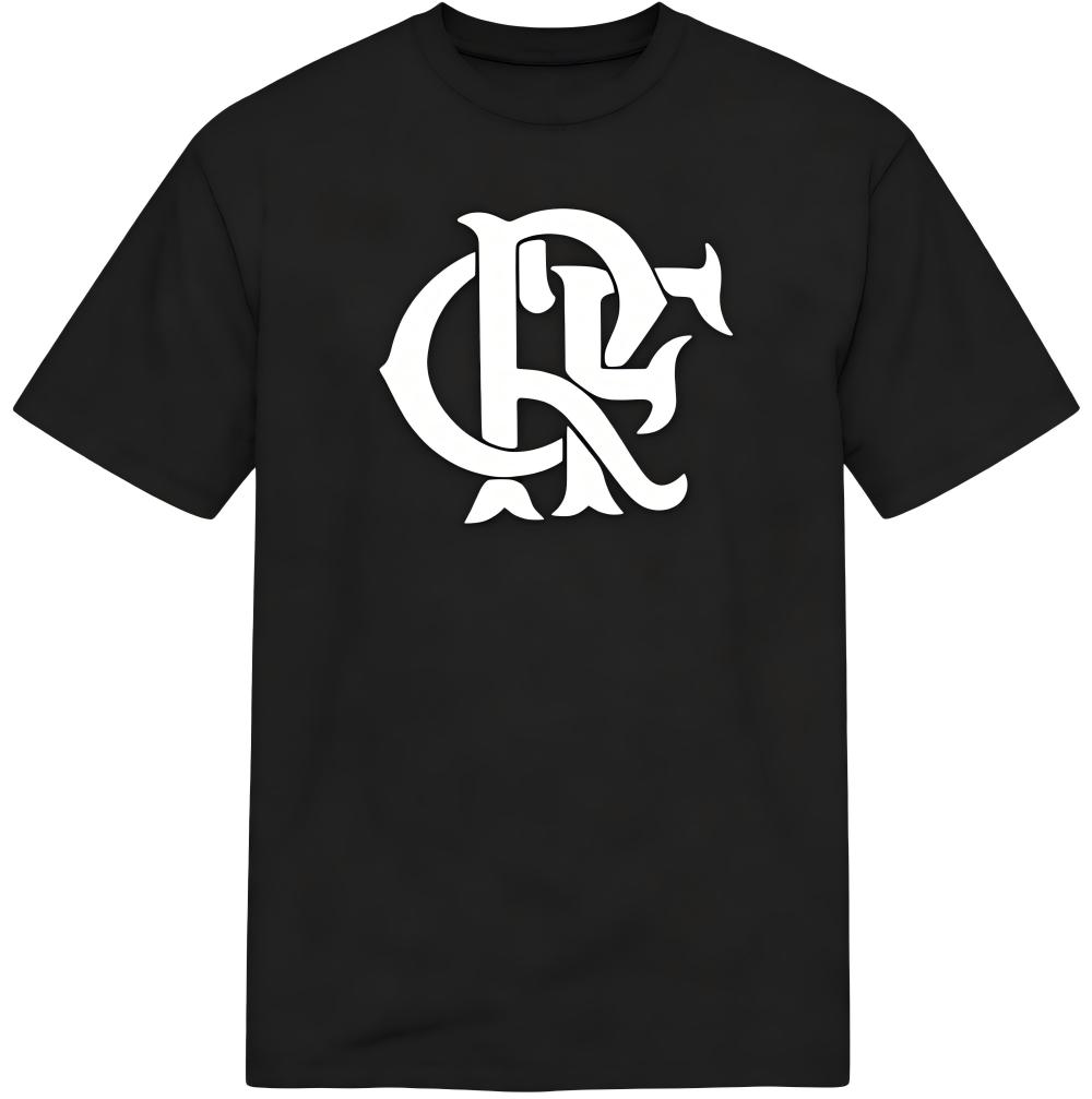 CR Monogram Logo Black Graphic T-Shirt