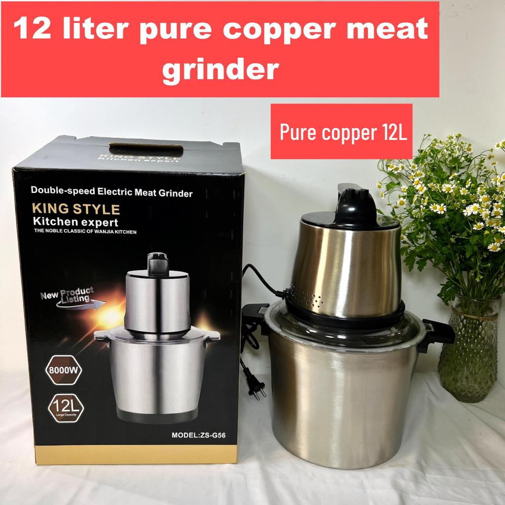 High-Power Electric Multi-Function Food Processor: Meat Grinder, Juicer, Dough Kneader, Large Capacity Mixer