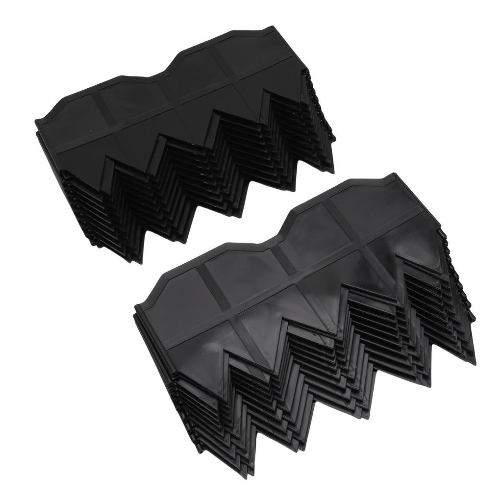 40 ks Zahradní obrubník Okraj Snadná instalace Krajinný obrubník Černý plastový zahradní plot pro