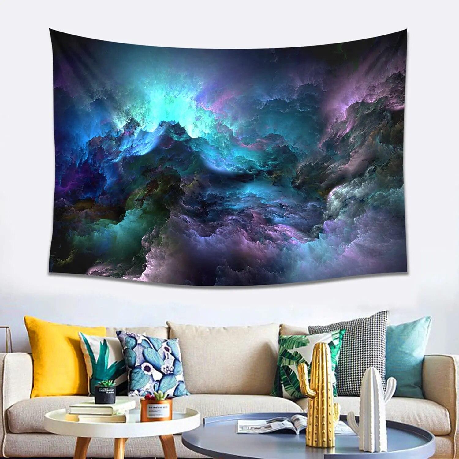 

Галактика звездное небо гобелен психоделический космический пейзаж фиолетовый звездное небо гобелен украшение дома 200x150cm