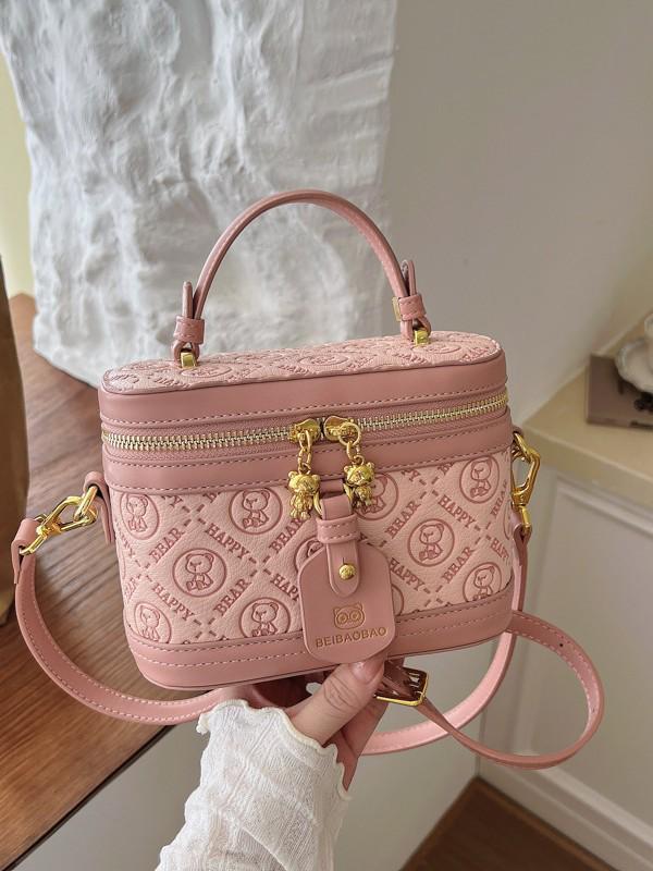 Northern Cartoon Bear Embossed Lunch & Camera Crossbody Bag - Versatile Single Shoulder Handheld Bag for Women (2026 Design)