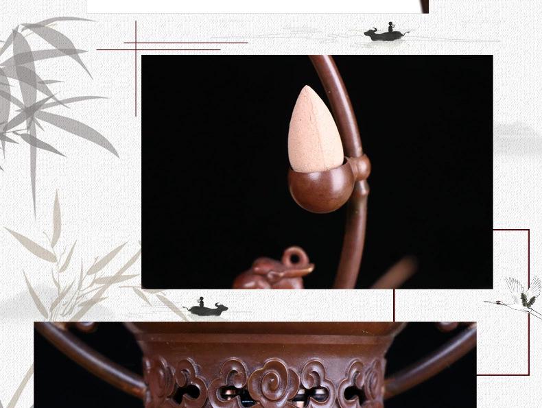 Bluetooth Copper Pixiu Incense Burner Ornament - Backflow Pendant for Home Decor