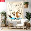 Calvin and Hobbes Custom Name Tapestry Personalized Wall Art Hanging Bohemian Home Decor for Bedroom Dorm Living Room