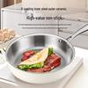 316 Stainless Steel Ceramic Flat-Bottom Non-Stick Wok and Frying Pan for Gas and Induction Cookers