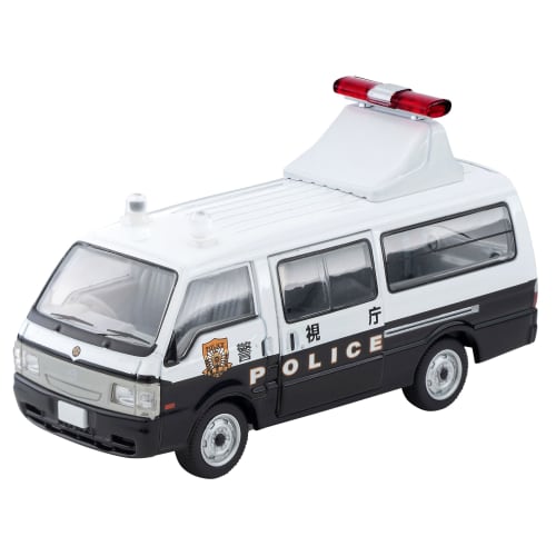 Tomytec Tomica Limited Vintage Neo 1/64 Scale LV-N309a Mazda Bongo Brawny Van with Directional Sign, Metropolitan Police Department, Finished Model