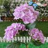 Solar Powered Garden Lamps 3-Head Hydrangea Flower Light with Colorful LEDs Waterproof Outdoor Stake Lights Lamp for Yard Patio Walkway Energy-Saving