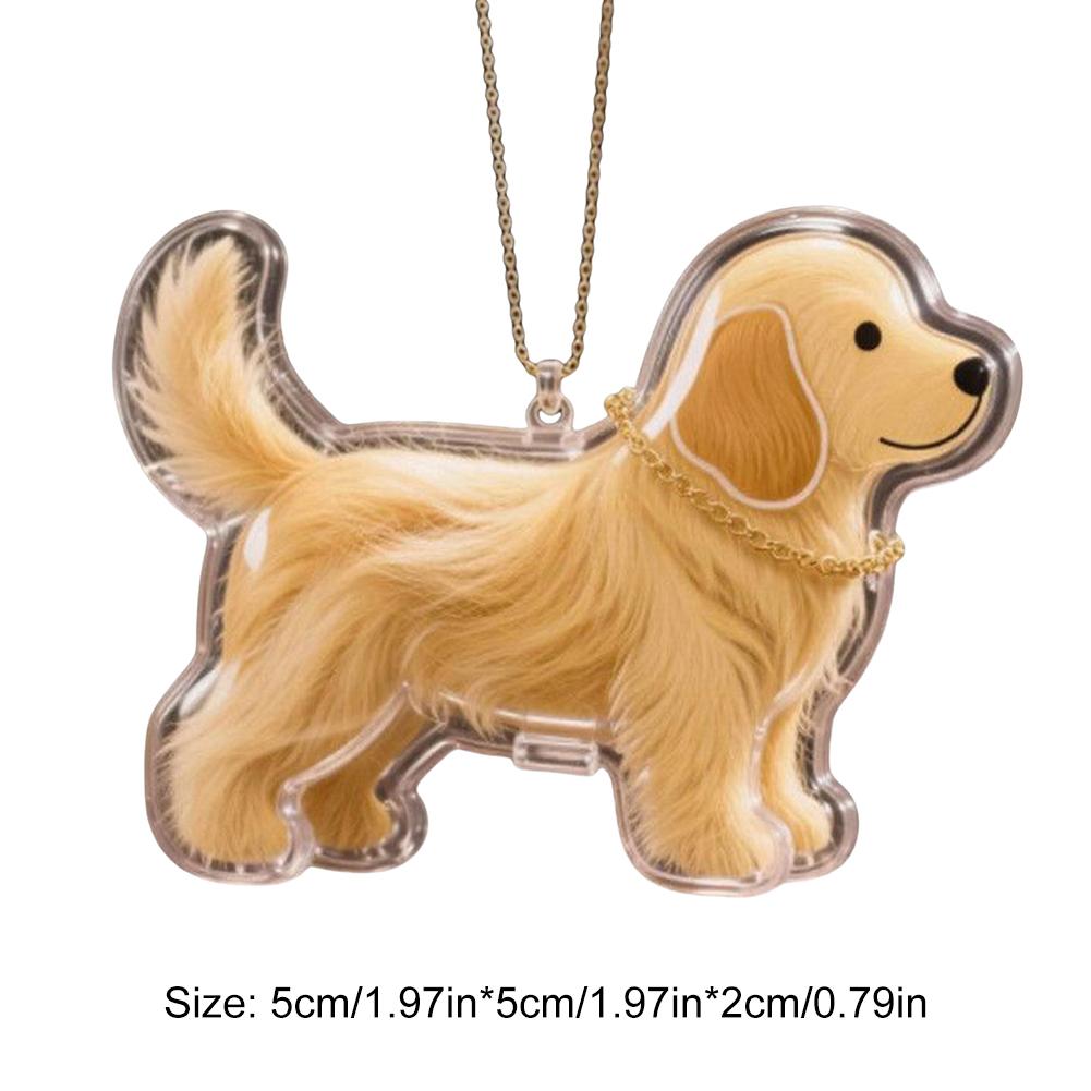 Dogs Hair Storage Pendant Cute Keychain Bag Pendant Couple Car Key Chains Jewelry Souvenir Collection Gift Decor Dog Accessories