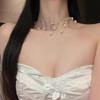 Gypsy multi-layer pearl necklace women's niche design sense sweet temperament fashion versatile neck chain collarbone chain