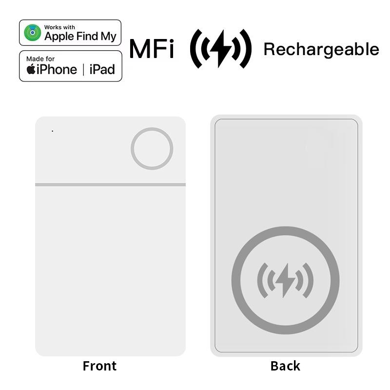 RSH Rechargeable Bluetooth GPS Tracker Smart Card Finder GPS Smart Tag Based on Apple Find My Network Wallet ID Card Locator