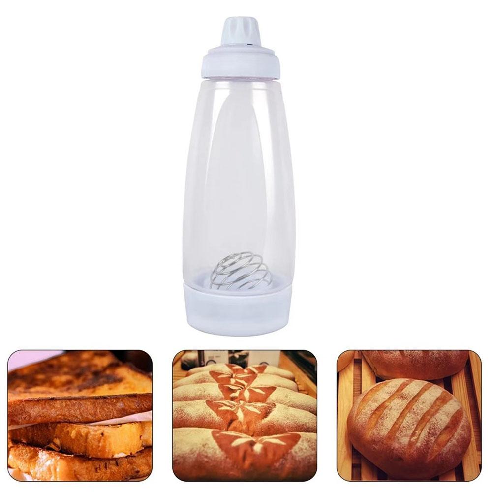 2 pcs Pancake Batter Dispenser and Mixer for Cupcakes, Muffins, Crepes, White