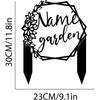 Metal Garden Stake Floral Yard Sign Custom Wording Outdoor Decor