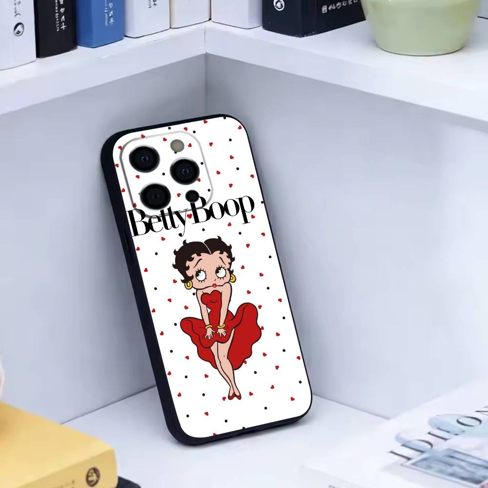 Cute-B-Betty Boop Phone Case Silicone Soft For IPhone 17 16 15 14 13 12 11 X XR Plus Pro Max Plus