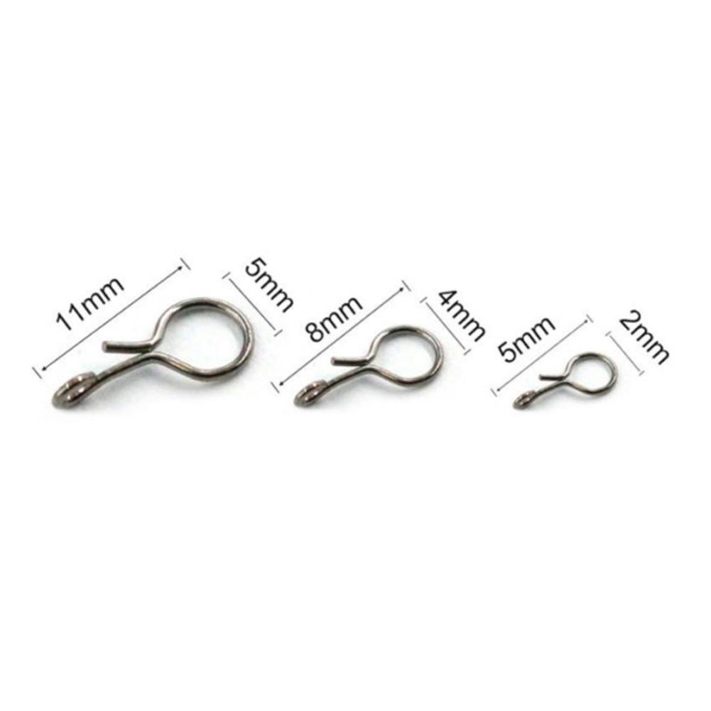 `Links Fly Fishing Snap Hooks Connectors Stainless Steel S/M/L 50pcs/set Useful`