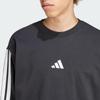adidas Essentials 3-Stripes French Terry Sweatshirt Black/White Men Streetwear JE6372