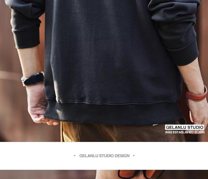 2025 Spring/Autumn Korean Style Trendy Polo Collar Hoodie: Youthful Men's Fashion, Loose Fit, Casual Long Sleeve Top