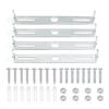 4.5-inch Square Light Fixture Universal Mounting Bracket 4pcs Set Silver and White