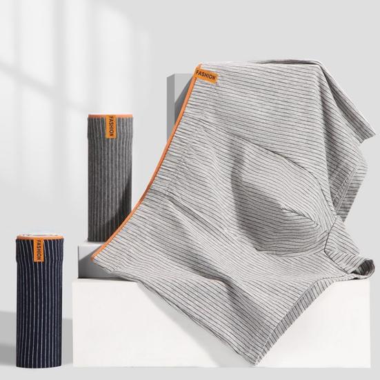 Мужское боксерское нижнее белье однотонное в рубчик U-выпуклые шорты трусы со средней посадкой эластичный пояс мягкая дышащая ткань трусики