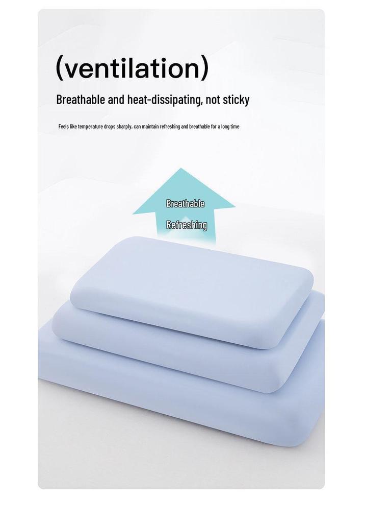 Ice Silk Cooling Pillowcase, Memory Foam, Universal Irregular Shape, Summer Comfort.