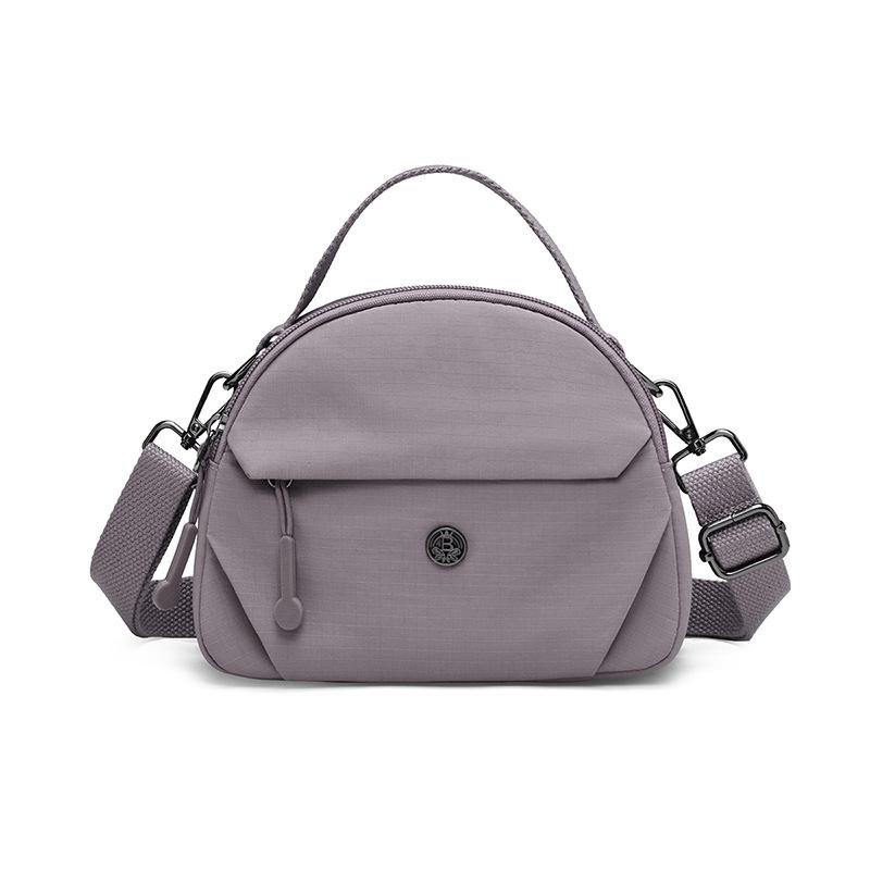 Women's Nylon Shoulder Bag Solid Color Portable Crossbody Bag