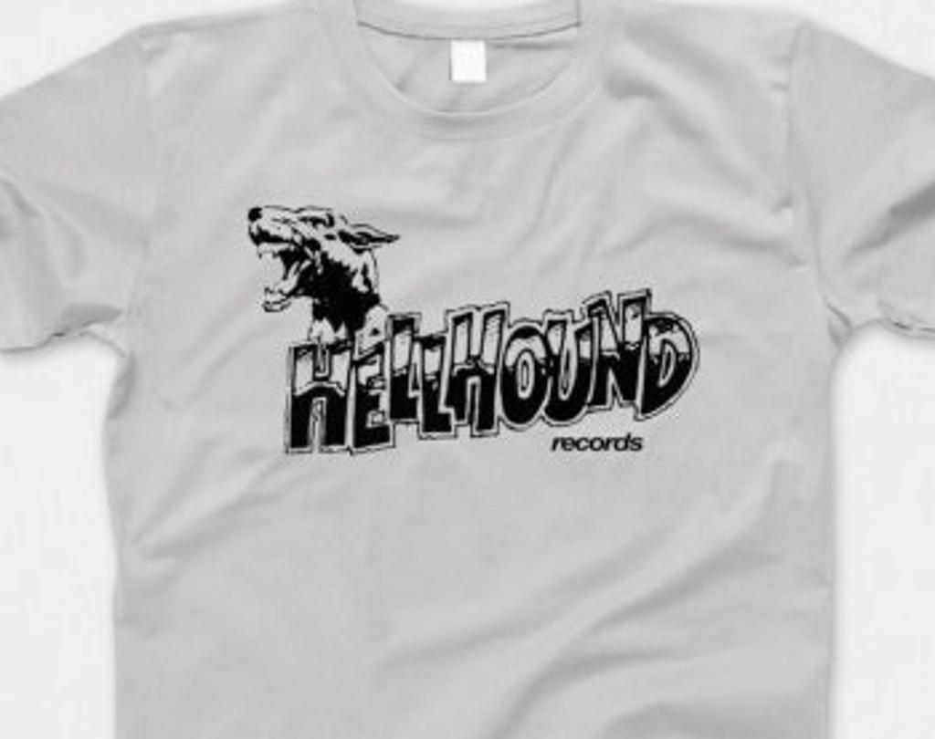 Hellhound Records T Shirt 786 Retro Grey Unisex Graphic Tee