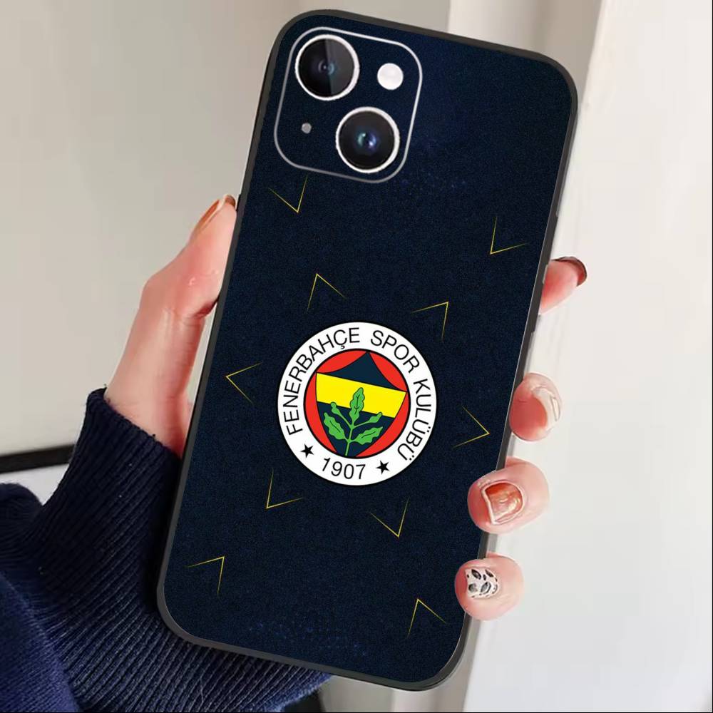 Coole O-Truthahn Fenerbahce-Muster Handyhülle Für iPhone 16,15,14,13,12,17,Pro Max,Plus Silikon Schwarze Hülle