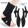 Black AFO Foot Drop Brace For Walking Adjustable Ankle Compression Support For Plantar Fasciiti TendonitisLightweight Breathable