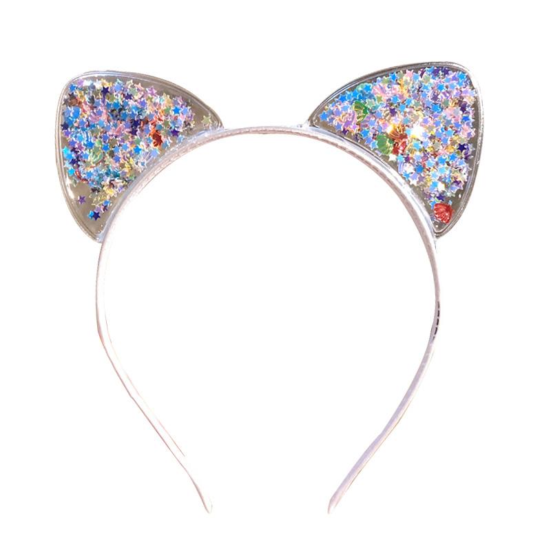 Baby Cute Girls Sequins Ear Design Headband Headwear Apparel Photography Prop Party Gift