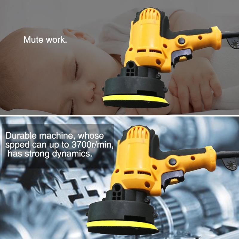 220V Car Waxing Angle Grinder Polishing Machine For Polishing Metal Furniture Adjustable-speed 125mm Pad 700W