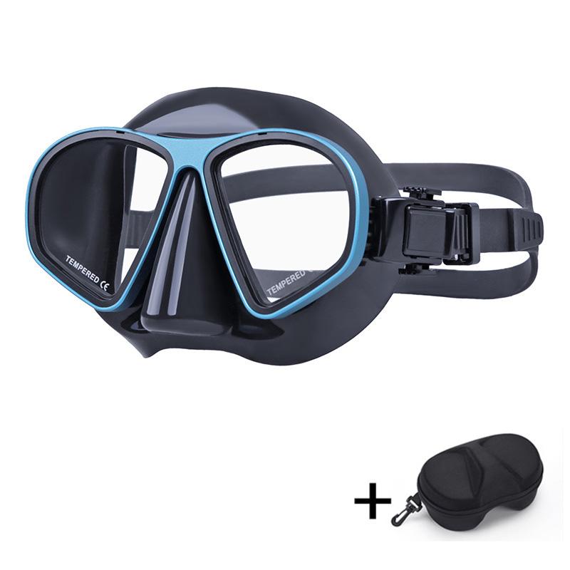 JUNHAINS Free Diving Mask Low-Capacity Aluminum Alloy Glasses Frame Wet Breathing Tube Snorkel Set For free diving, snorkeling