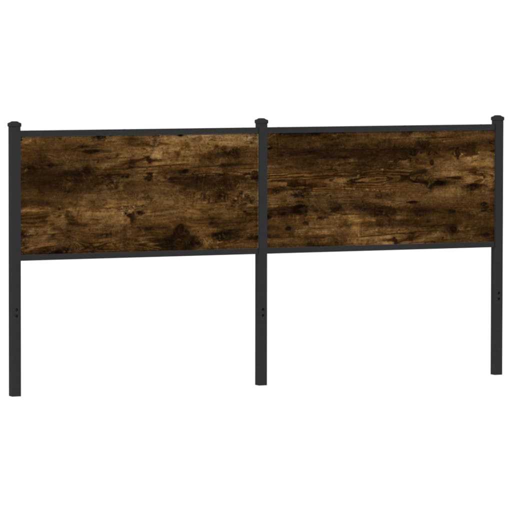 Replacement Headboard Smoked Oak 160 cm Wood Based Material and Steel
