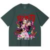 230 g/m² 100% Baumwolle Demon Slayer V72 Nezuko Aufdruck Unisex Schweres Baumwoll-T-Shirt