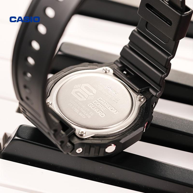 Casio Waterproof Shockproof Sports Quartz Watch Resin Strap Men Watches Black GA-2100-1APR