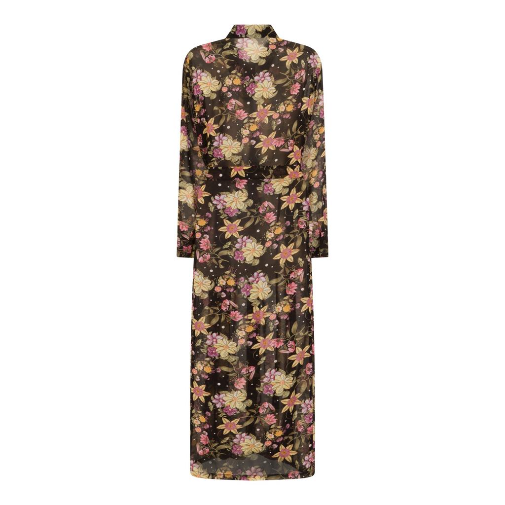 Girls On Film Womens/Ladies Black Floral Shirt Dress