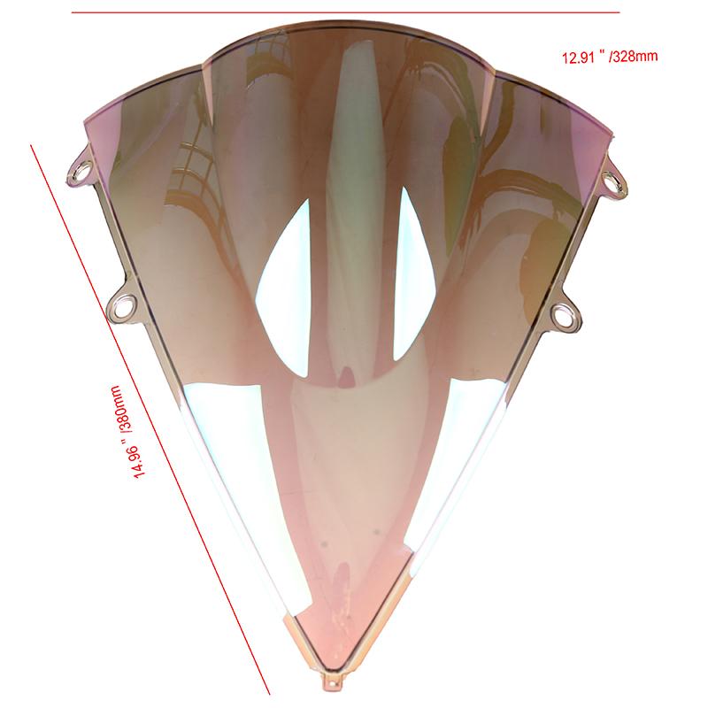 Windshield Double Bubble Motorbike Iridium Windscreen Racing Sport Bike Fairing Fit for Honda CBR600RR 2007-2012