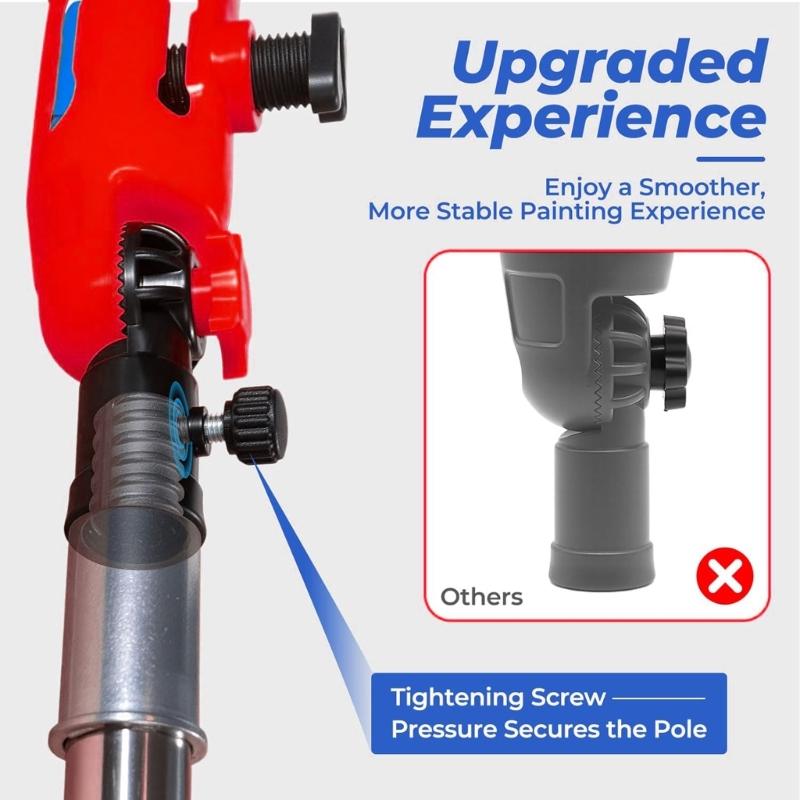 Rotating Head Plastic Paint Brush Holder Painting Tool Adapter Plastic Extension Poles Attachment Holder Enduring