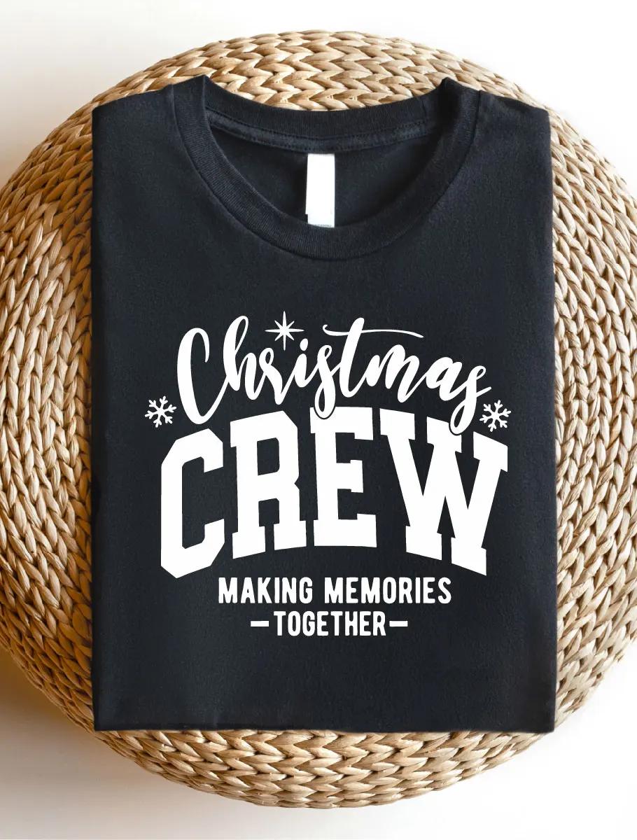 Christmas Crew Shirt Family Christmas TShirt Holiday Short Sleeve Tee Xmas Crew Gathering Gift Idea S