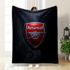 A Shield-shaped Logo with a Cannon and the Word "Arsenal" In Bold Text. for All Seasons Blanket Lunch Break Throw Gift