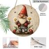 2D Flat Aluminum 7.87 Inch X 7.87 Inch Gnome and Ladybug Style Wall Covering, Rustic Style, Suitable for Dining Rooms, Gardens, Farmhouses, Cafes