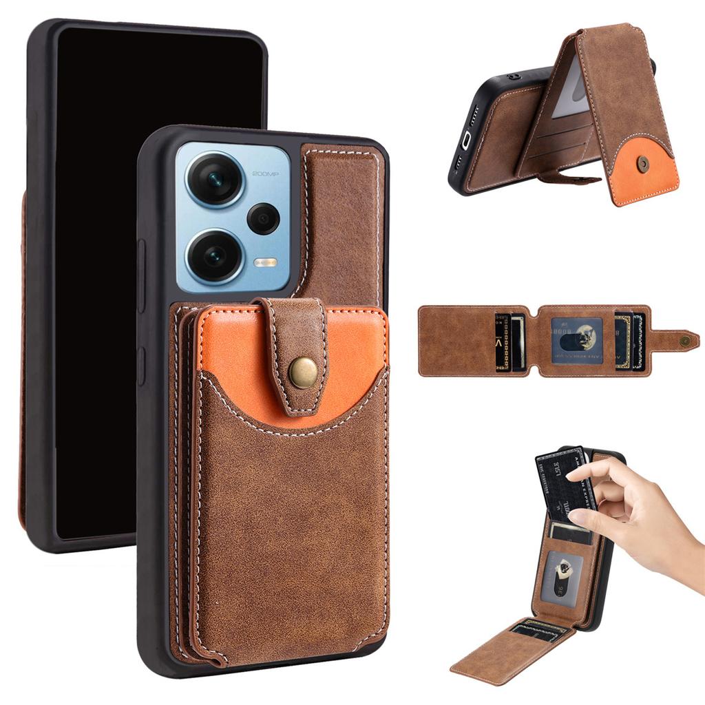 Universal Magnetic Card Holder Case for Compatible with Redmi Note 11-Note 13 Pro, POCO X5/M6 Pro/X6 5G, Redmi 12C/11A