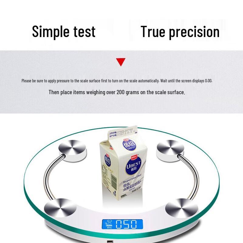 JINMIAO Transparent Round Smart Body Scale