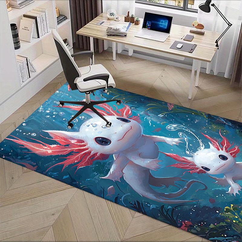 Newt Theme Chair Mat: Office Carpet Oversized Rug for Home Decor, Sofa Mat, Desk Chair Mat, Gift Idea for Office and Living Room