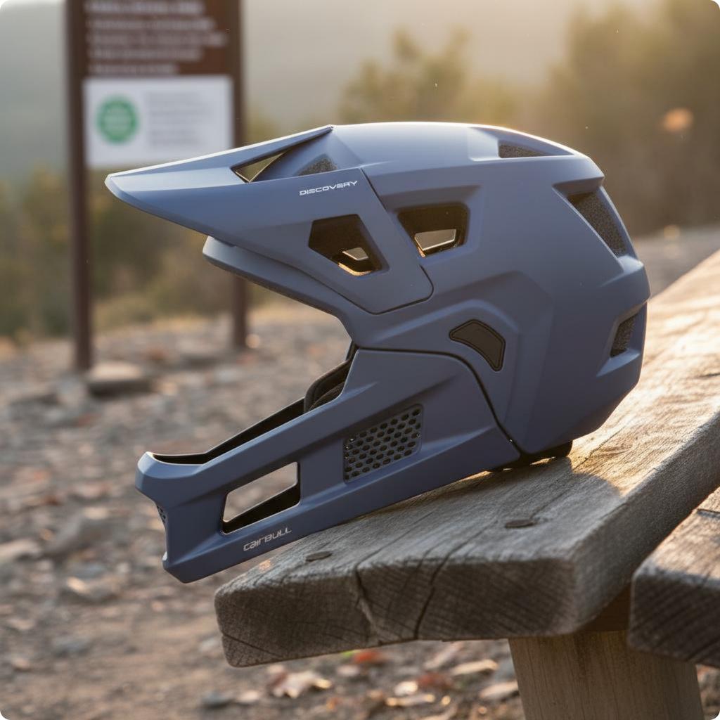 Detachable Chin Bar Helmet Ventilated Downhill Mountain Bike Helmet Sports Headgear Adjustable Visor 14 Vents For Adults