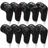 10Pcs Golfs Iron Head Cover Thick PU Leather Golfs Head Cover Replacement Headcover Protective Cover Easy to Use