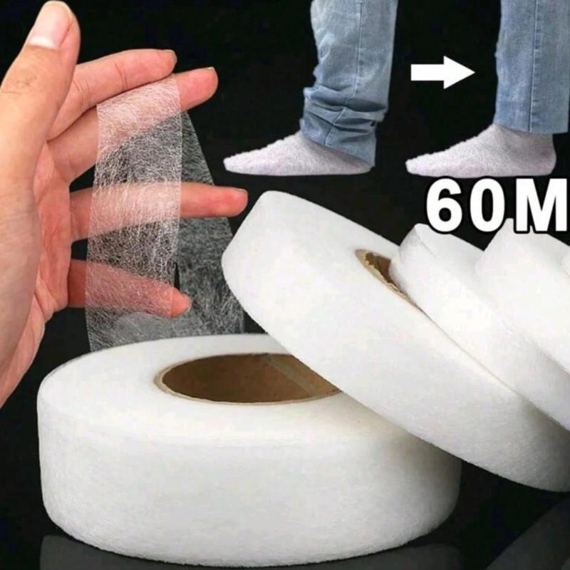 Iron-On Hemming Tape, Double-Sided Fusible Interfacing, Heat Fabric Fusible Bonding Web, Without Non-Woven Hot Melt Adhesive Cloth for Clothing