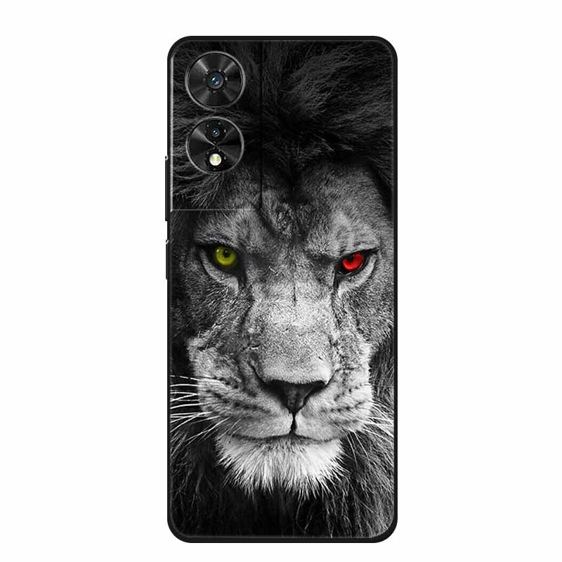 For TCL 505 Case Cartoon Pattern Black Silicone Luxury Phone Cases for TCL 505 Shockproof Soft Covers for TCL 505 TPU Funda Capa