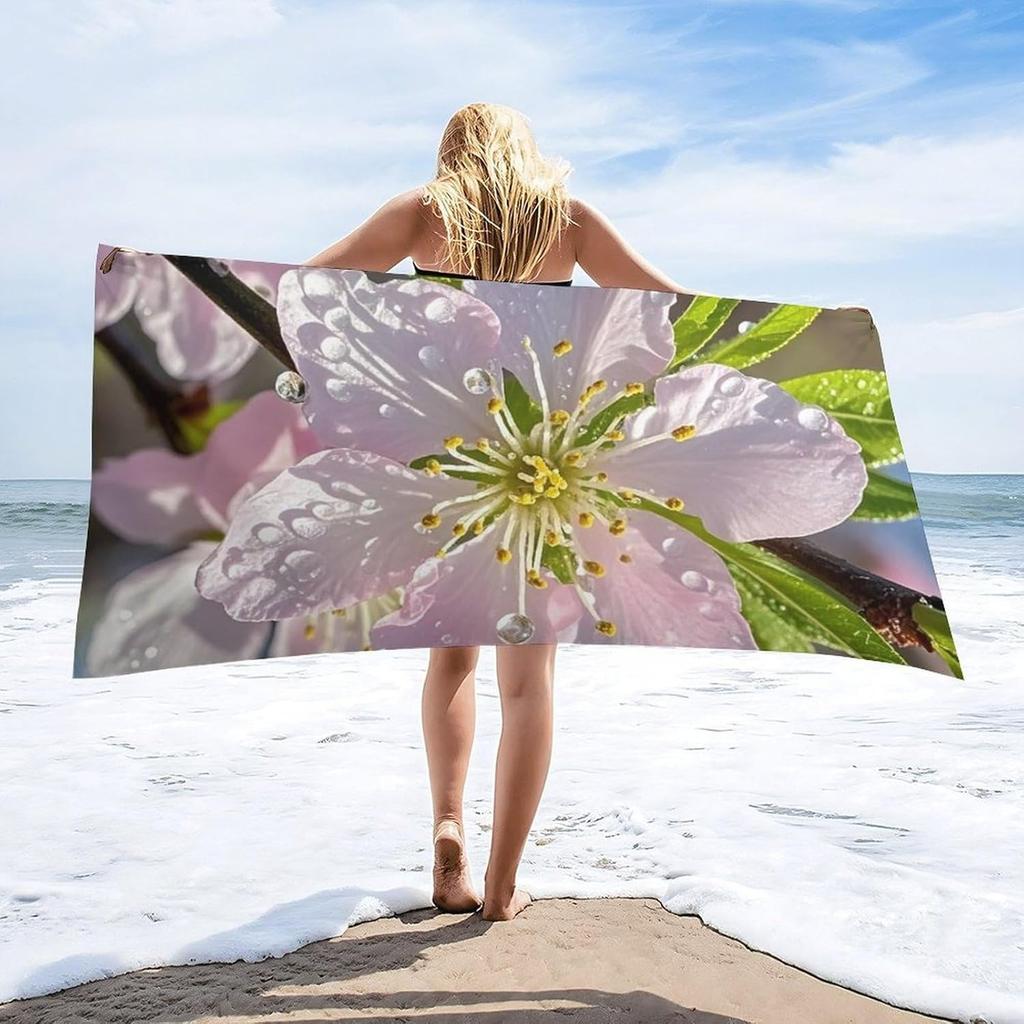Flowers pattern Beach Towel for Family stuffs friends Gift Quick-Dry Sand free For Bath Yoga Tourism Beach Camping Swimming GYM