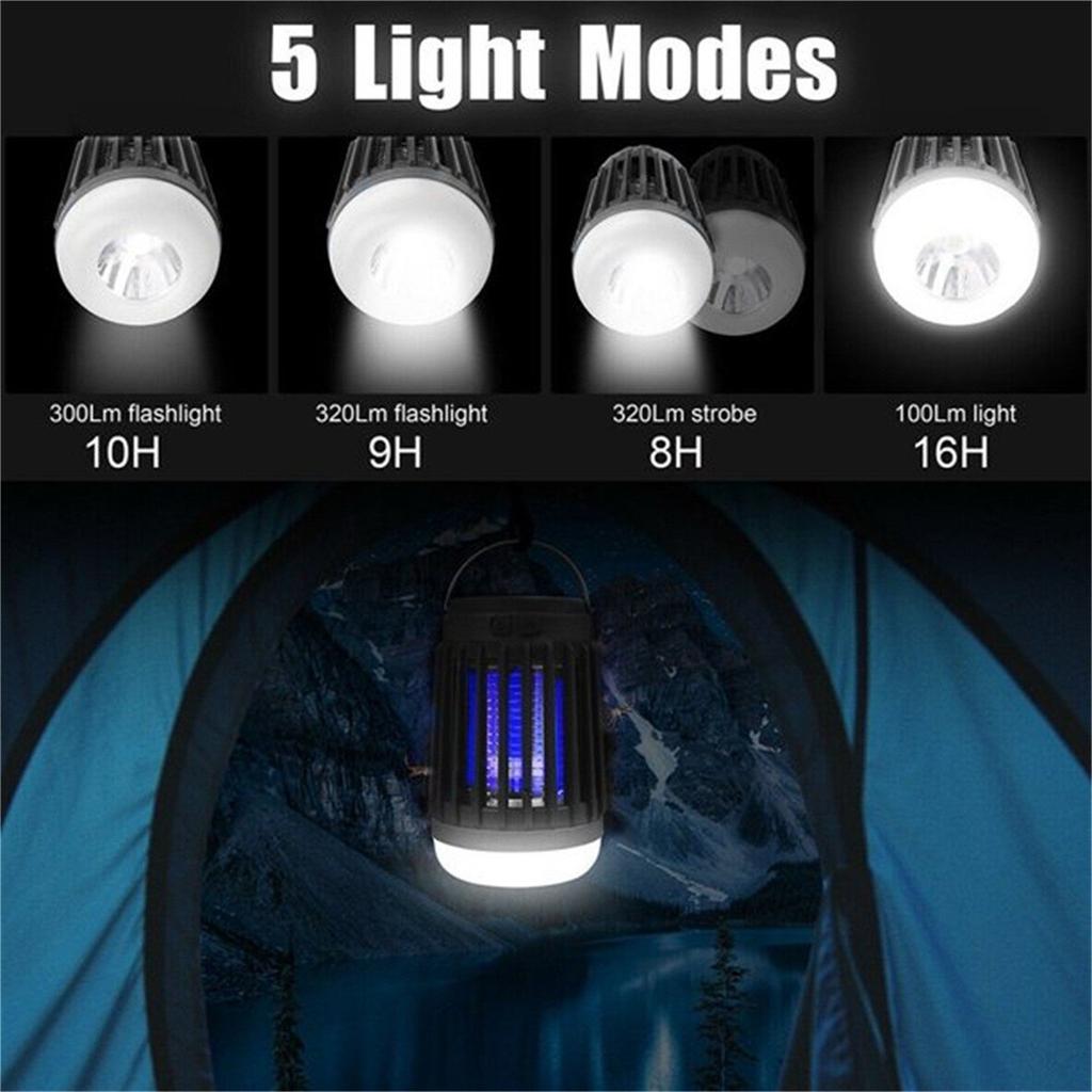 1ks solární USB lampa s komárem Vodotěsná svítilna na past na hmyz